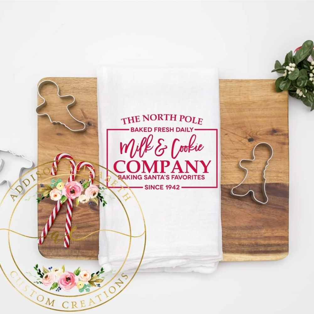 Custom Christmas dish towel